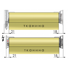 Тканинні ролети система відкритого типу Standart 38